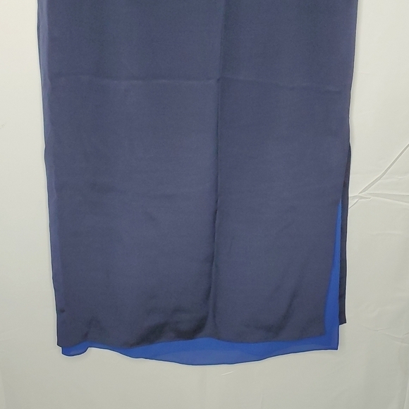 Josephine Chaus SILK Slip Skirt Maxi Size 16 Contrast Color Exposed Lining - Picture 4 of 11